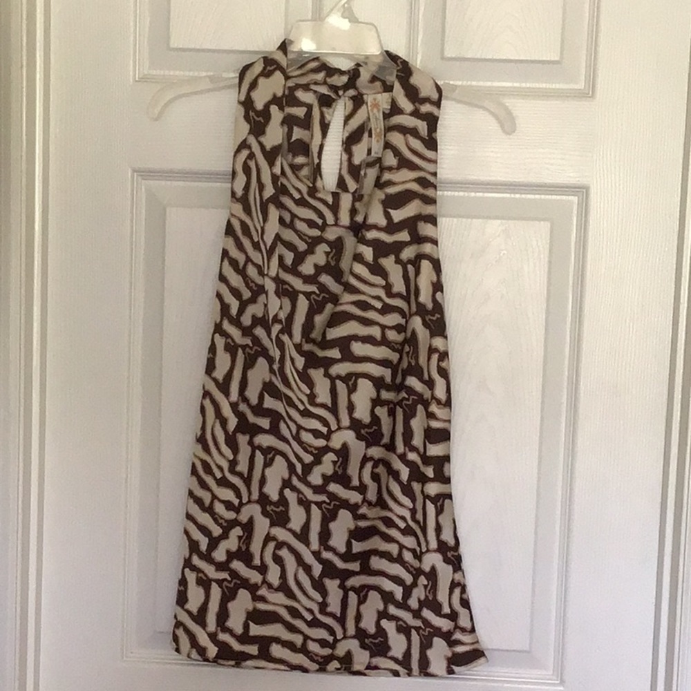 Animal print silky tank